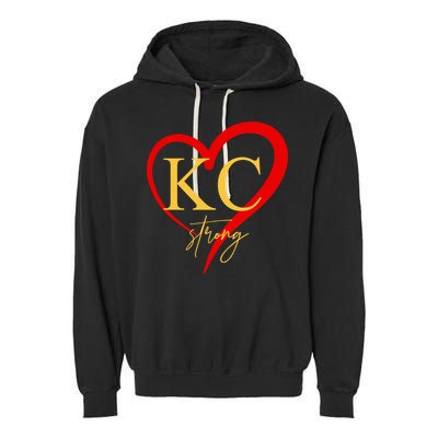 Kc Strong Kansas City Strong Heart Garment-Dyed Fleece Hoodie