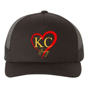 Kc Strong Kansas City Strong Heart Yupoong Adult 5-Panel Trucker Hat