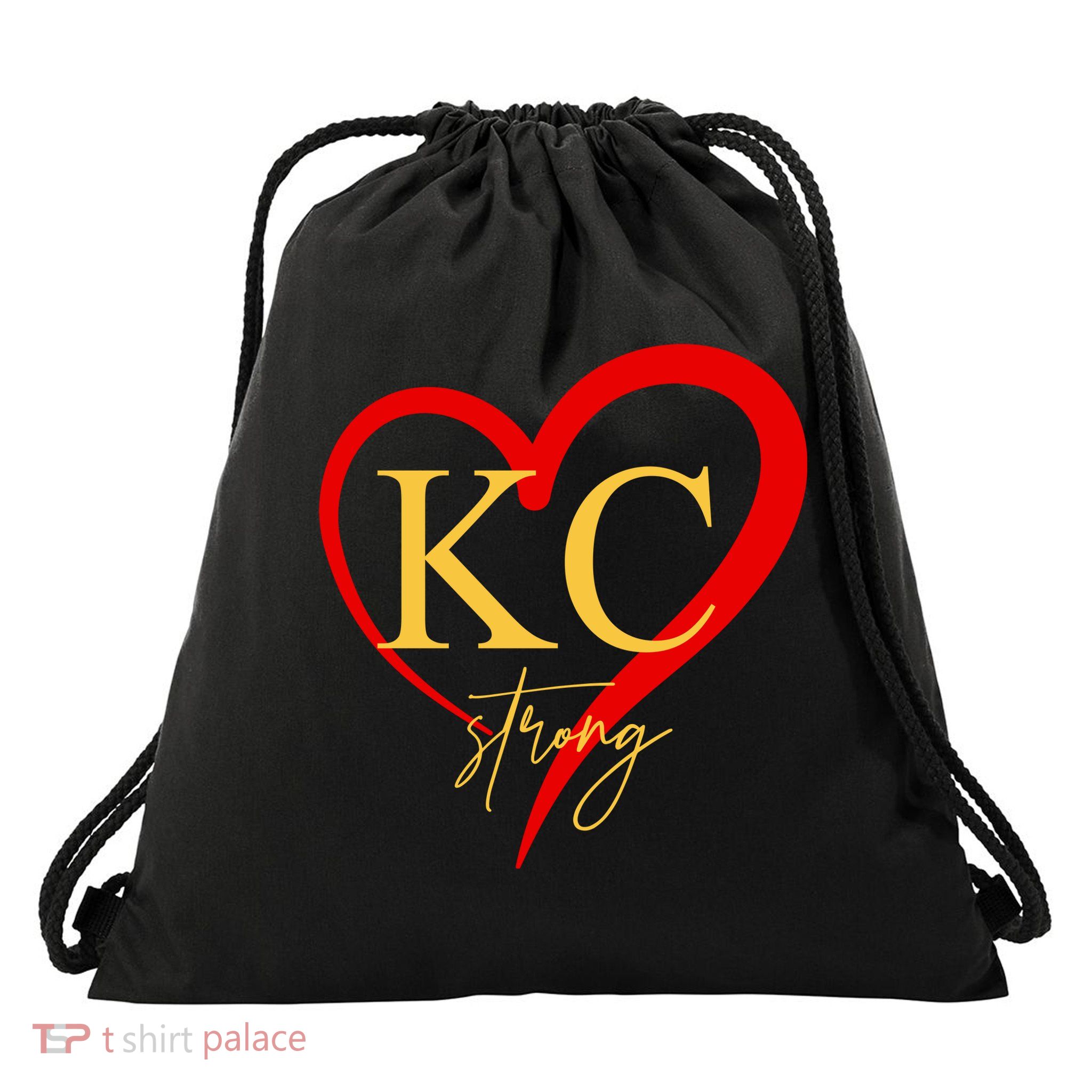 Kc Strong Kansas City Strong Heart Drawstring Bag
