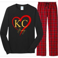 Kc Strong Kansas City Strong Heart Long Sleeve Pajama Set