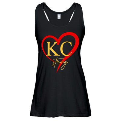 Kc Strong Kansas City Strong Heart Ladies Essential Flowy Tank