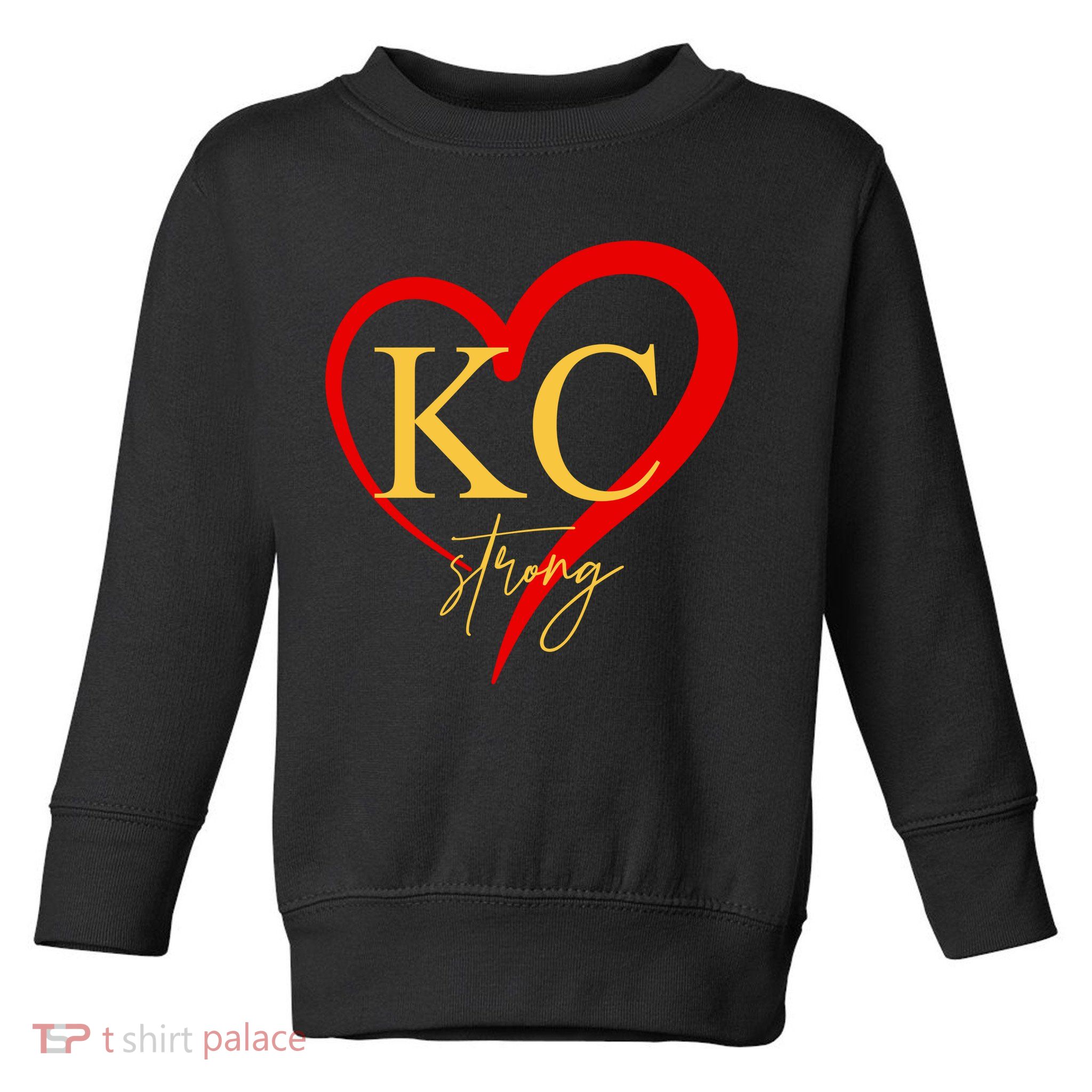 Kc Strong Kansas City Strong Heart Toddler Sweatshirt