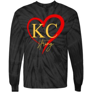 Kc Strong Kansas City Strong Heart Tie-Dye Long Sleeve Shirt