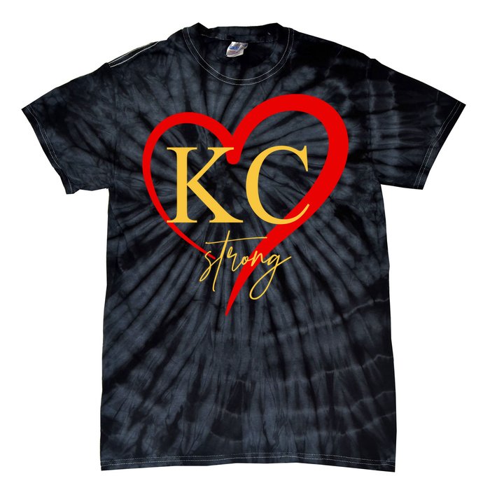 Kc Strong Kansas City Strong Heart Tie-Dye T-Shirt