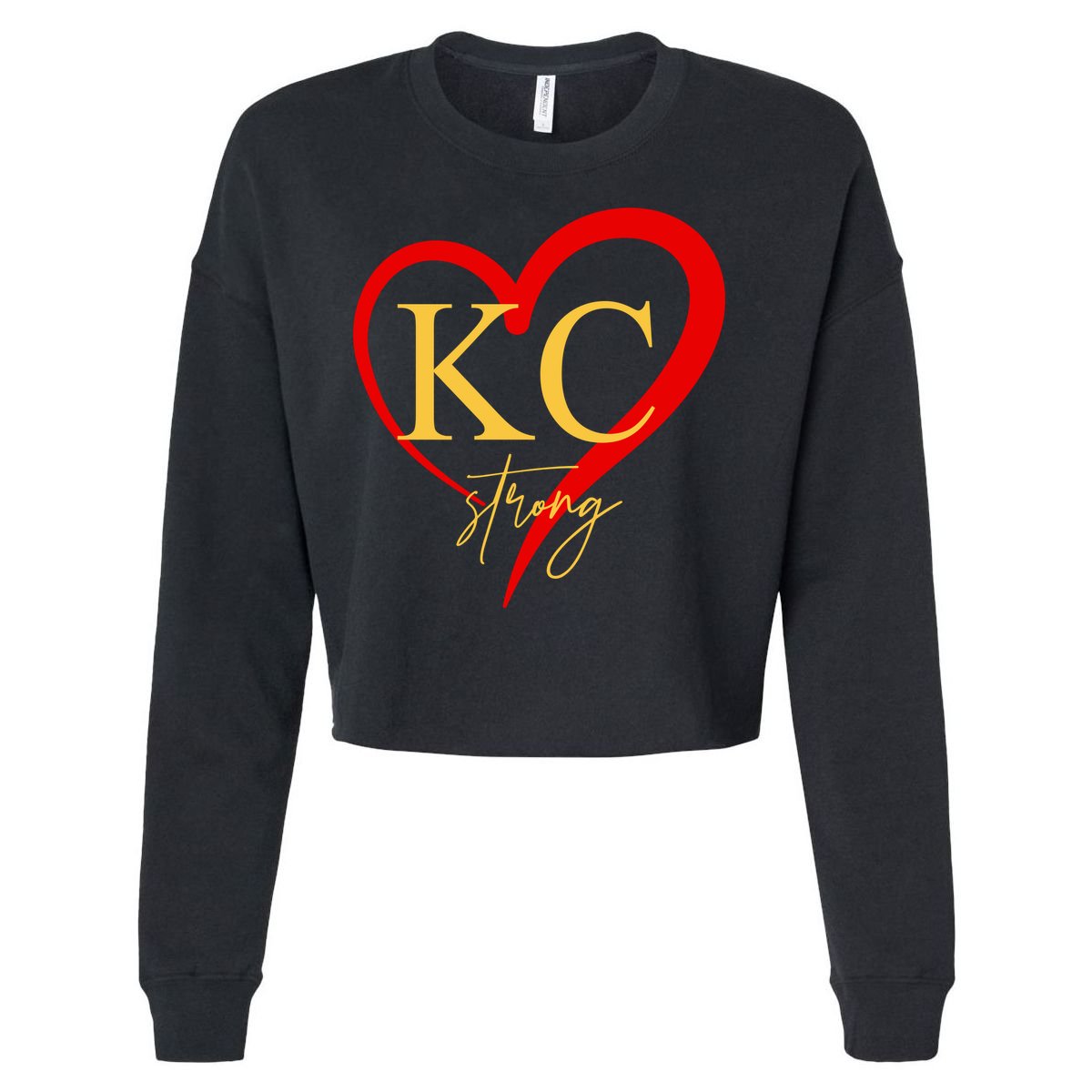 Kc Strong Kansas City Strong Heart Cropped Pullover Crew