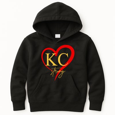 Kc Strong Kansas City Strong Heart Kids Hoodie