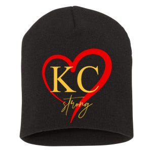 Kc Strong Kansas City Strong Heart Short Acrylic Beanie