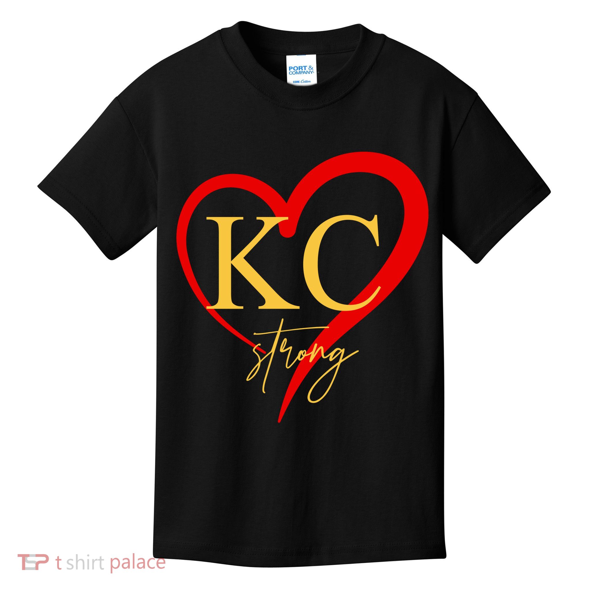 Kc Strong Kansas City Strong Heart Kids T-Shirt