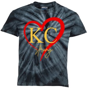 Kc Strong Kansas City Strong Heart Kids Tie-Dye T-Shirt