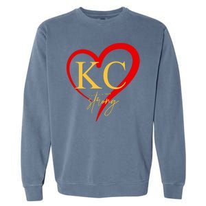 Kc Strong Kansas City Strong Heart Garment-Dyed Sweatshirt