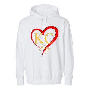 Kc Strong Kansas City Strong Heart Garment-Dyed Fleece Hoodie