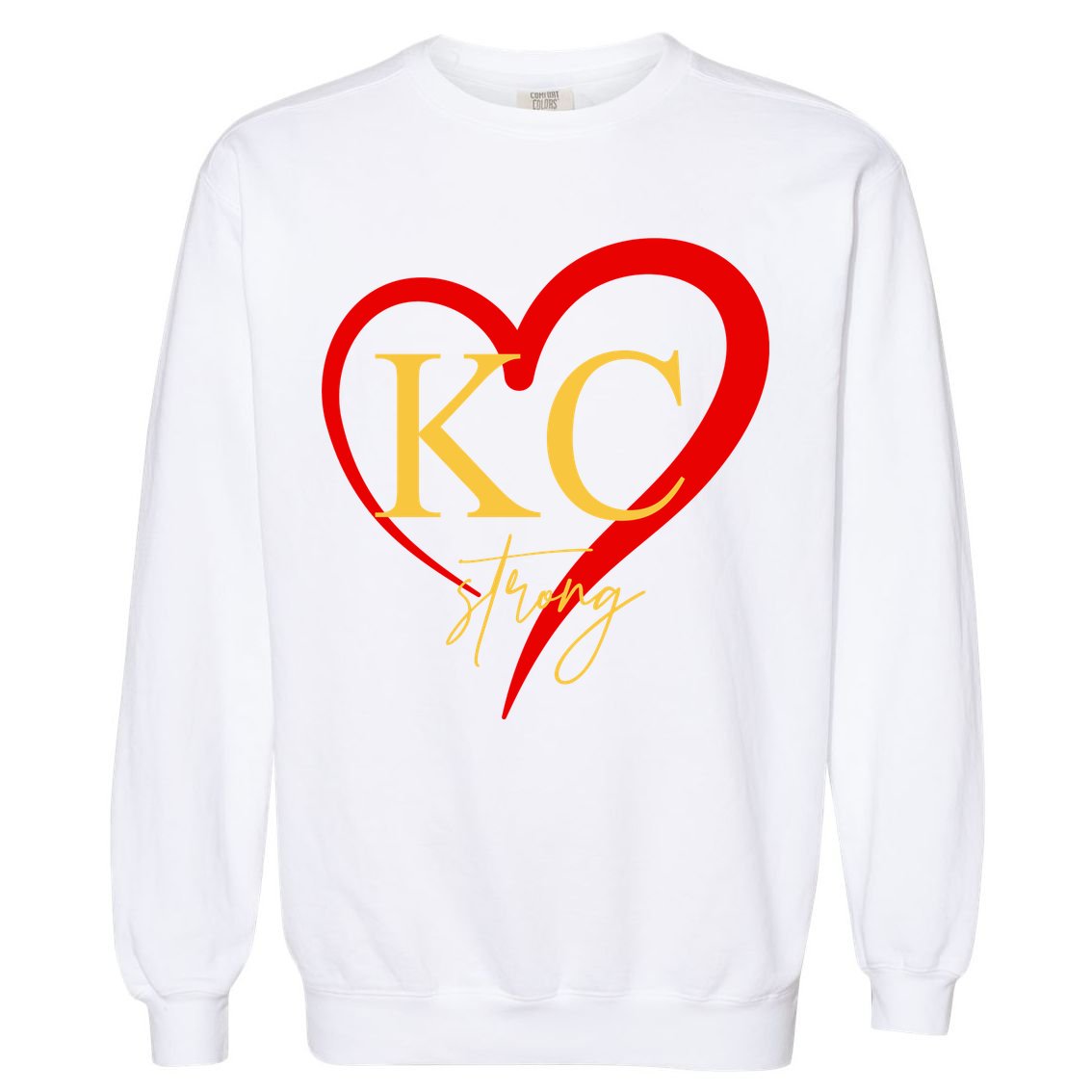 Kc Strong Kansas City Strong Heart Garment-Dyed Sweatshirt