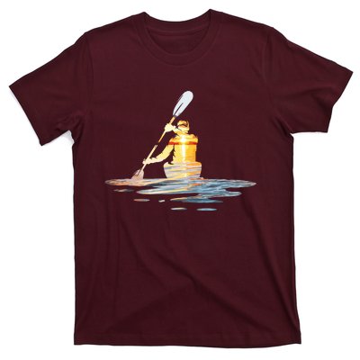 Kayaking Silhouette Kayak Kayaker T-Shirt