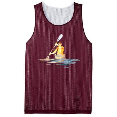 Kayaking Silhouette Kayak Kayaker Mesh Reversible Basketball Jersey Tank