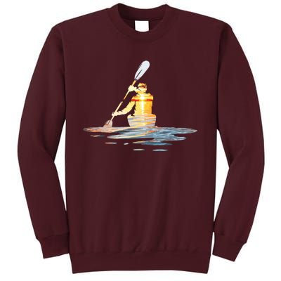 Kayaking Silhouette Kayak Kayaker Tall Sweatshirt