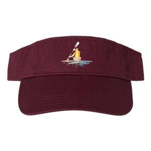 Kayaking Silhouette Kayak Kayaker Valucap Bio-Washed Visor