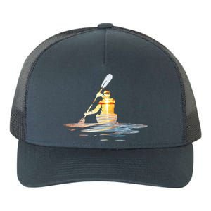 Kayaking Silhouette Kayak Kayaker Yupoong Adult 5-Panel Trucker Hat