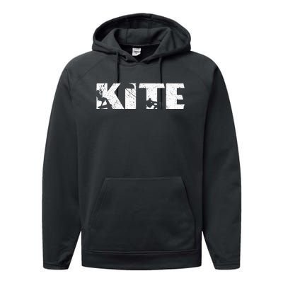 Kite Surf Kiteboarding Kitesurfing Kitesurf Kiteboarder Performance Fleece Hoodie