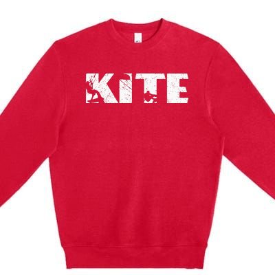 Kite Surf Kiteboarding Kitesurfing Kitesurf Kiteboarder Premium Crewneck Sweatshirt