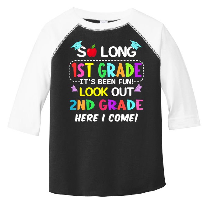 Kids So Long 1st Grade 2nd Grade Here I Come 1st Grade Graduation Meaningful Gif Toddler Fine Jersey T-Shirt