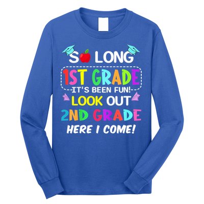 Kids So Long 1st Grade 2nd Grade Here I Come 1st Grade Graduation Meaningful Gif Long Sleeve Shirt
