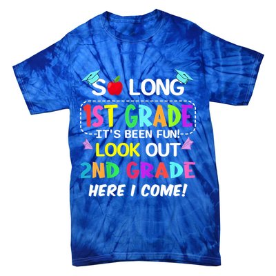 Kids So Long 1st Grade 2nd Grade Here I Come 1st Grade Graduation Meaningful Gif Tie-Dye T-Shirt