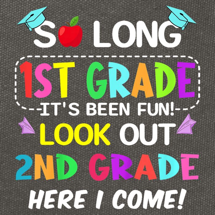 Kids So Long 1st Grade 2nd Grade Here I Come 1st Grade Graduation Meaningful Gif Cotton Canvas Backpack