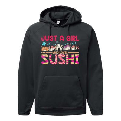 Kawaii Sushi Lover Cute Sushi funny foodie Performance Fleece Hoodie