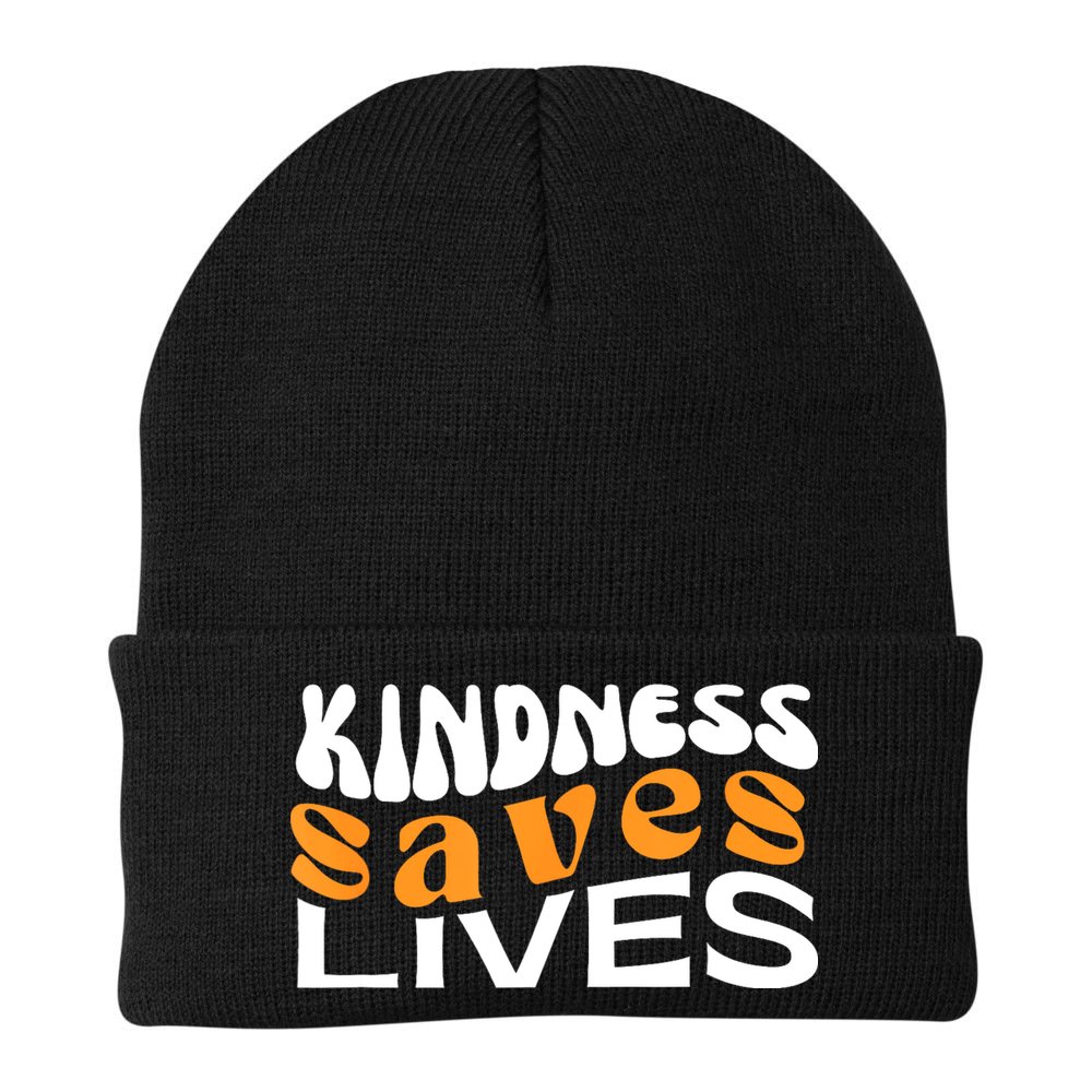 Kindness Saves Lives Mental Health Awareness Tee Beanie