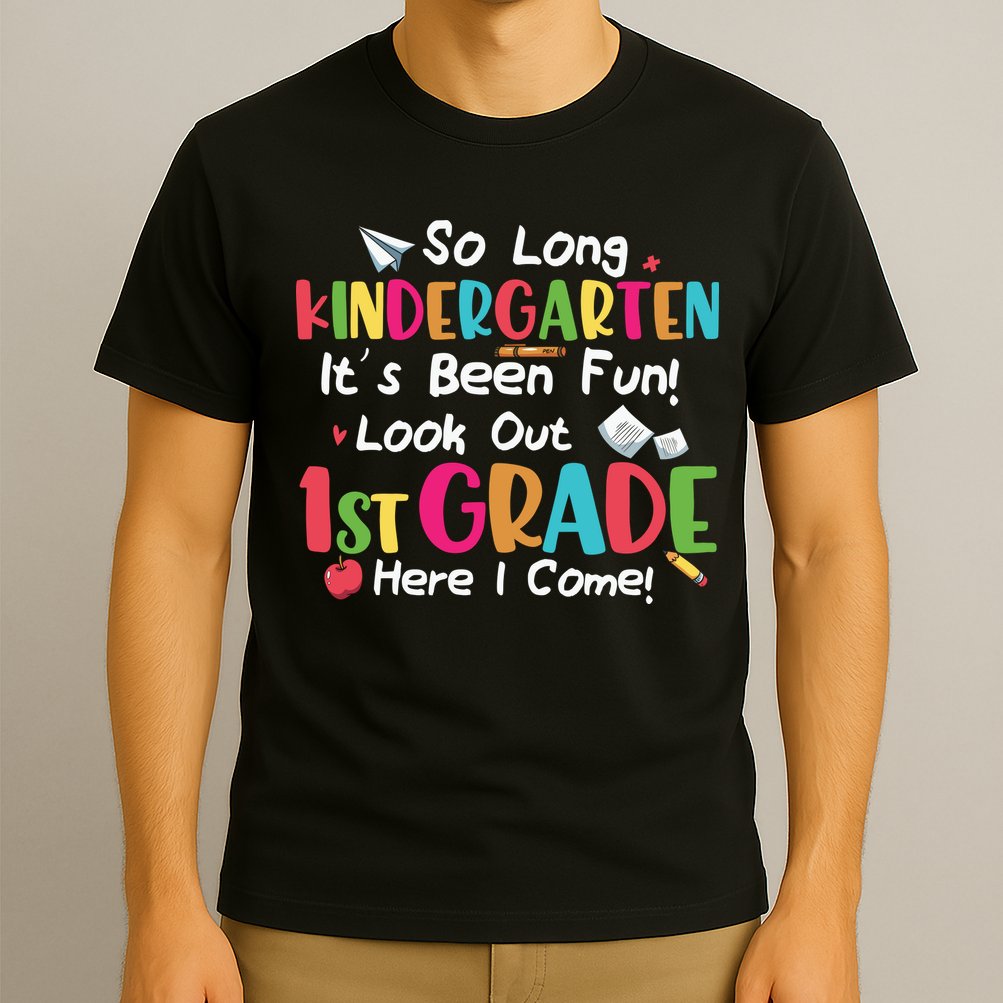 Kindergarten So Long Its Been 1st Grade Back To School T-Shirt