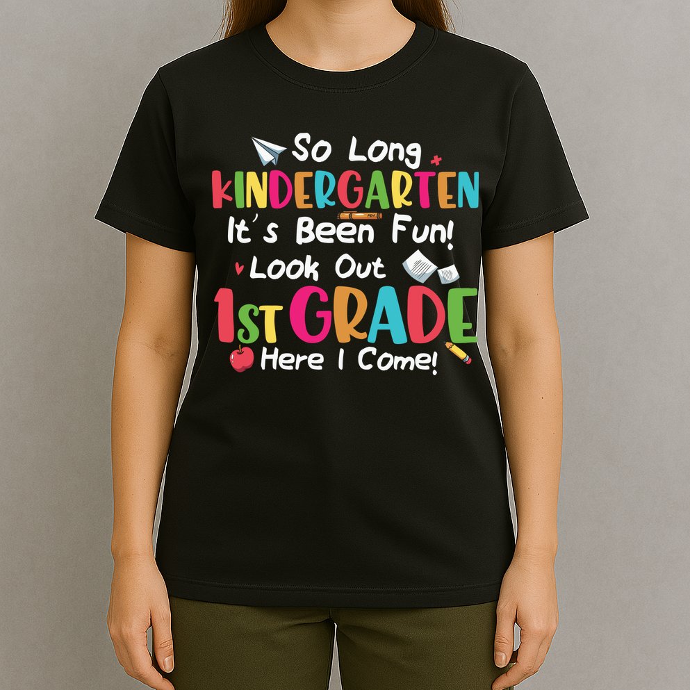 Kindergarten So Long Its Been 1st Grade Back To School T-Shirt
