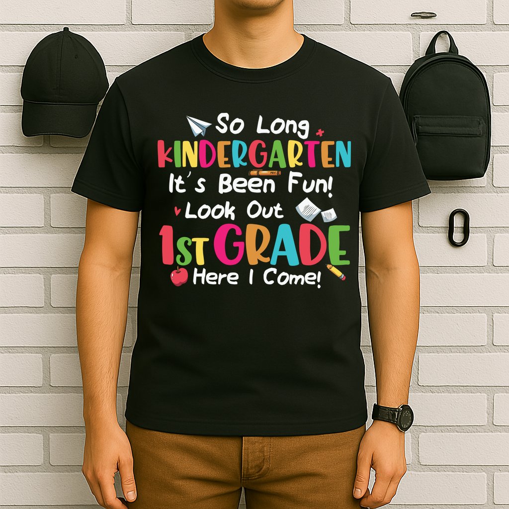 Kindergarten So Long Its Been 1st Grade Back To School T-Shirt