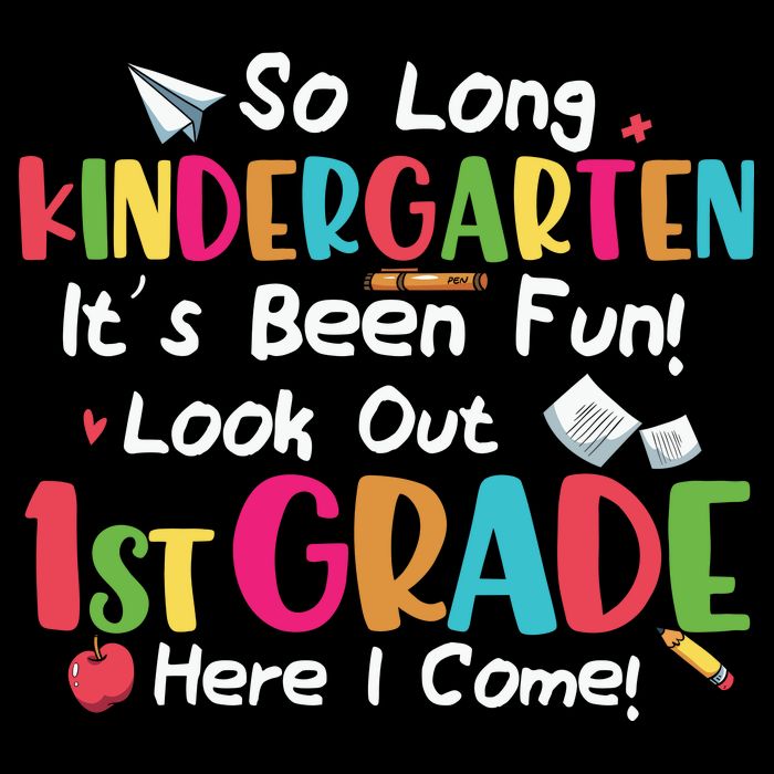 Kindergarten So Long Its Been 1st Grade Back To School T-Shirt