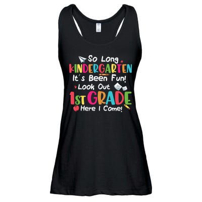 Kindergarten So Long Its Been 1st Grade Back To School Ladies Essential Flowy Tank