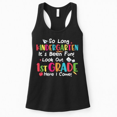 Kindergarten So Long Its Been 1st Grade Back To School Womens Tank Top