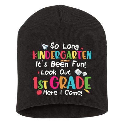 Kindergarten So Long Its Been 1st Grade Back To School Short Acrylic Beanie