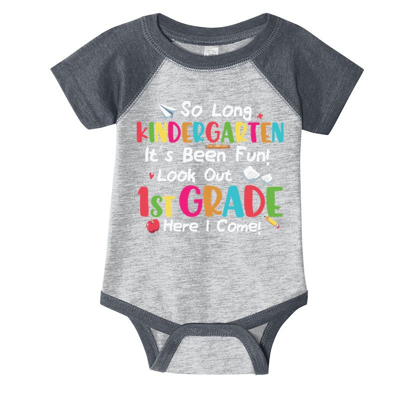 Kindergarten So Long Its Been 1st Grade Back To School Infant Baby Jersey Bodysuit