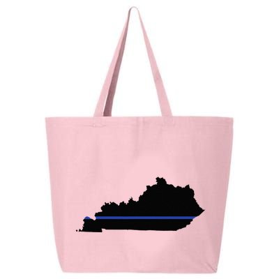 Kentucky State Map Police Law Enforcement Blue Line 25L Jumbo Tote