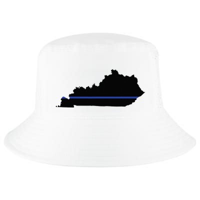 Kentucky State Map Police Law Enforcement Blue Line Cool Comfort Performance Bucket Hat