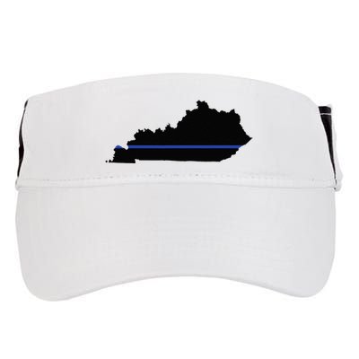 Kentucky State Map Police Law Enforcement Blue Line Adult Drive Performance Visor