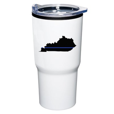 Kentucky State Map Police Law Enforcement Blue Line Tumbler