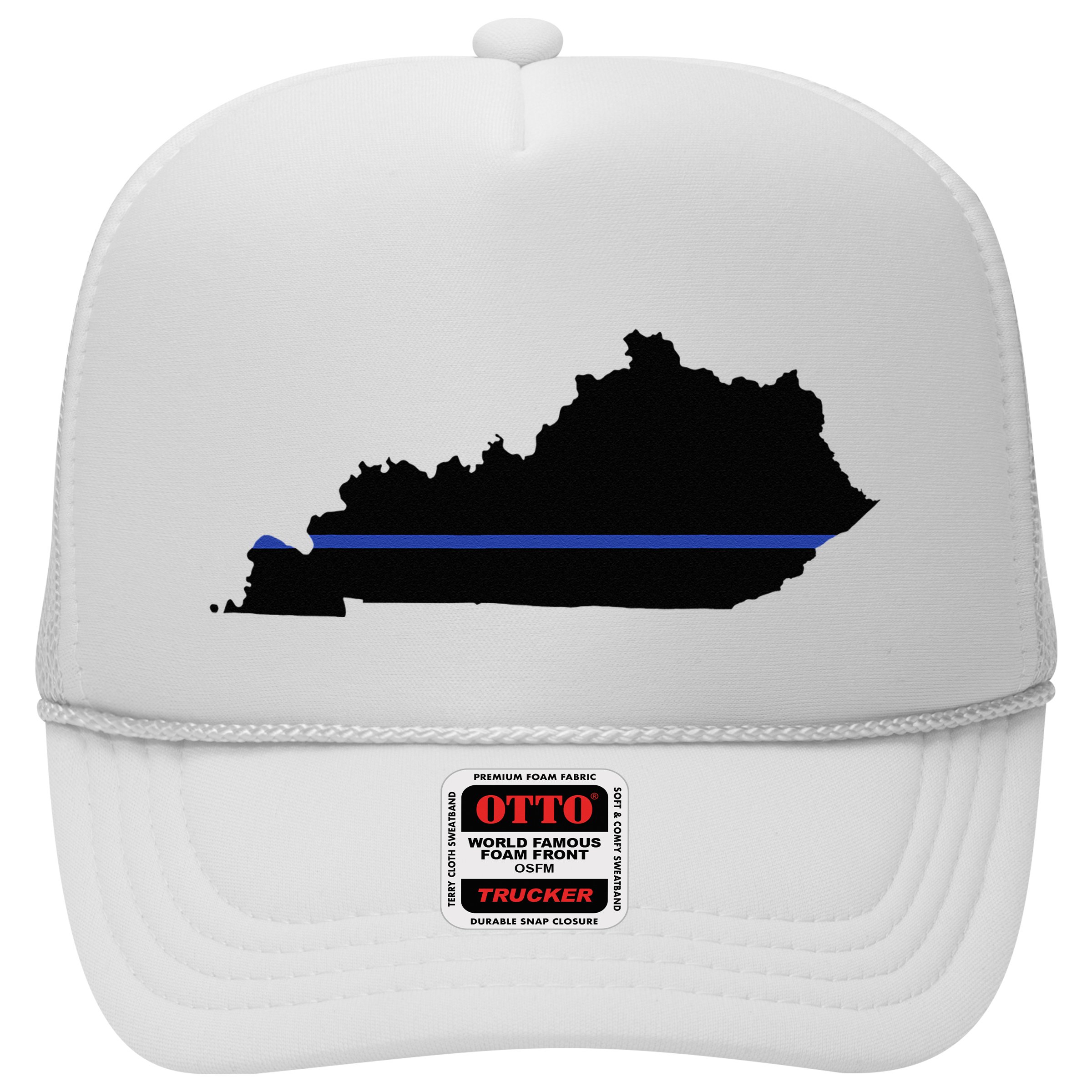 Kentucky State Map Police Law Enforcement Blue Line Hat