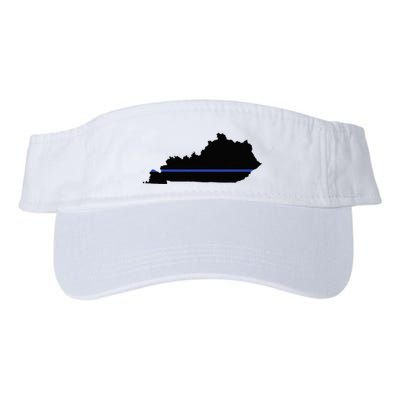 Kentucky State Map Police Law Enforcement Blue Line Visor