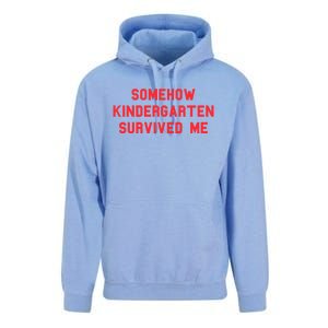 Kindergarten Survived Me Graduation Day Funny Fan Red Gift Unisex Surf Hoodie