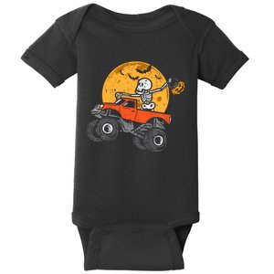 Kids Skeleton Monster Truck Moon Candy Toddler Boys Halloween Kid Baby Bodysuit