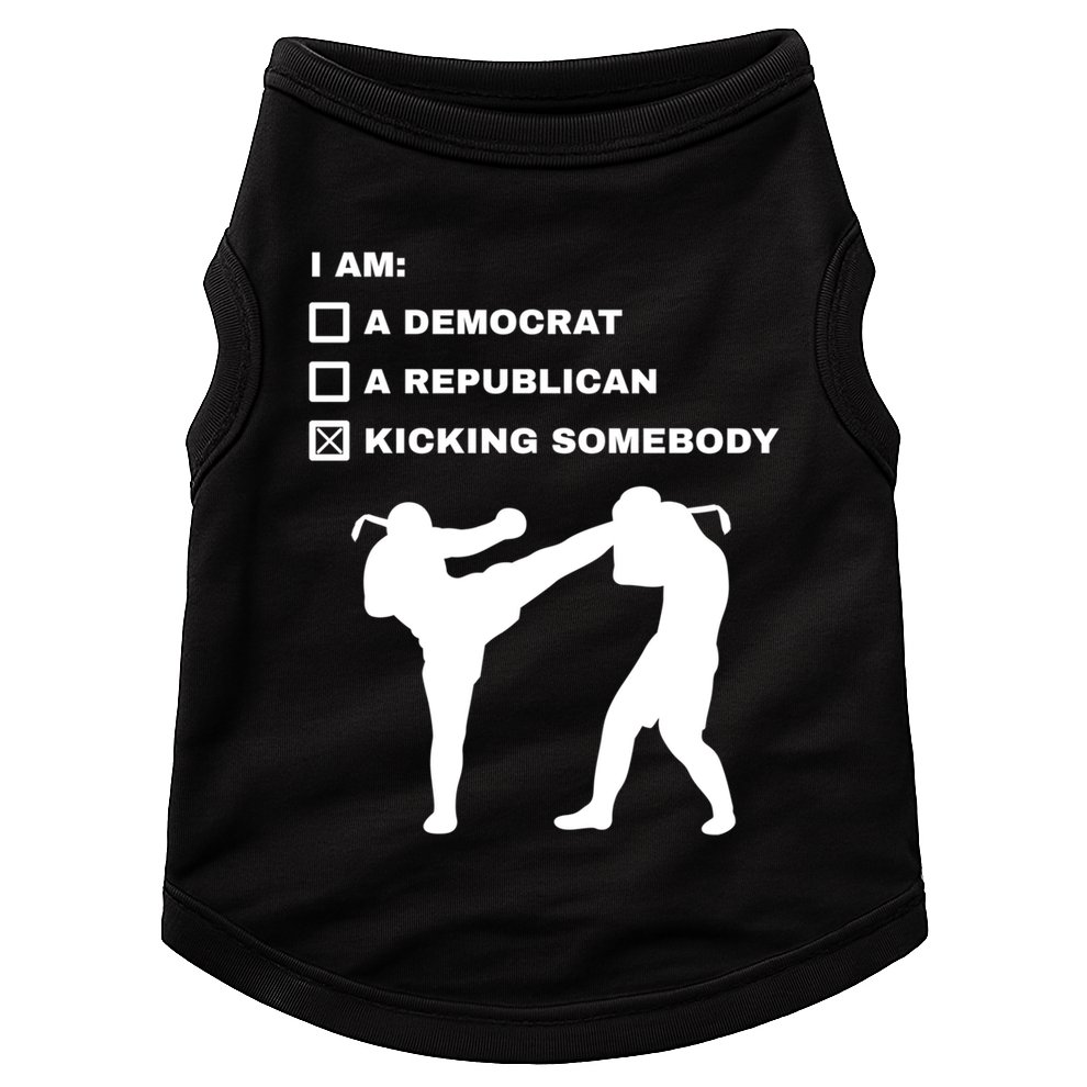 Kicking Somebody Muay Thai Kickboxing Mixed Martial Arts Great Gift Doggie Tank