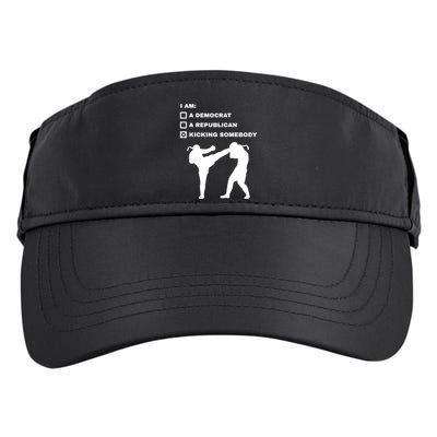 Kicking Somebody Muay Thai Kickboxing Mixed Martial Arts Great Gift Adult Drive Performance Visor