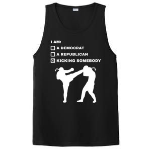 Kicking Somebody Muay Thai Kickboxing Mixed Martial Arts Great Gift PosiCharge Competitor Tank