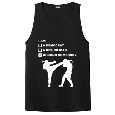 Kicking Somebody Muay Thai Kickboxing Mixed Martial Arts Great Gift PosiCharge Competitor Tank