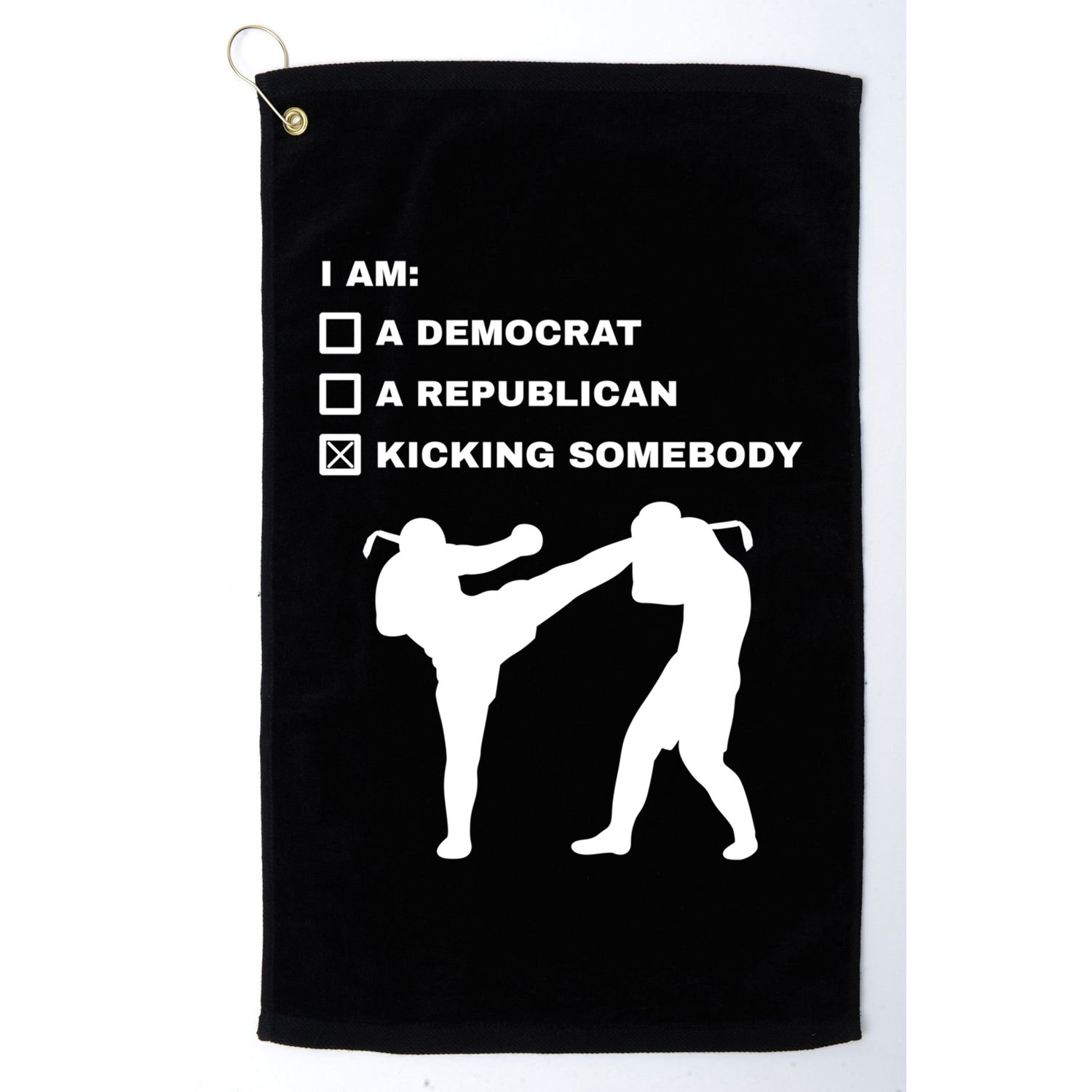 Kicking Somebody Muay Thai Kickboxing Mixed Martial Arts Great Gift Golf Towel